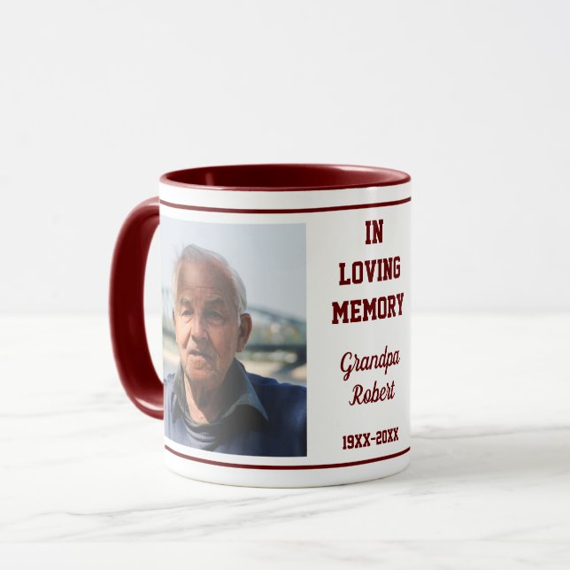 In Loving Memory Remembrance 2 Photo Keepsake Mug (Front Left)