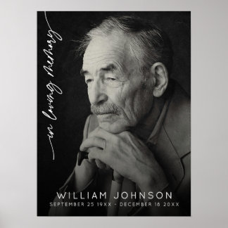 In Loving Memory Remembrance Photo Funeral Poster