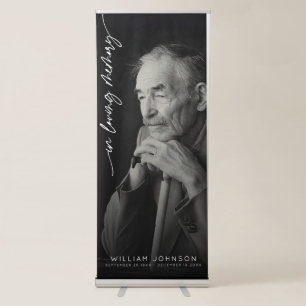 In Loving Memory Remembrance Photo Funeral  Retractable Banner