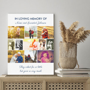 In Loving Memory Remembrance Quote - Photo Collage Canvas Print