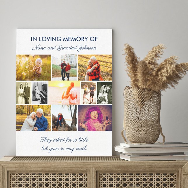 In Loving Memory Remembrance Quote - Photo Collage Canvas Print (Creator Uploaded)