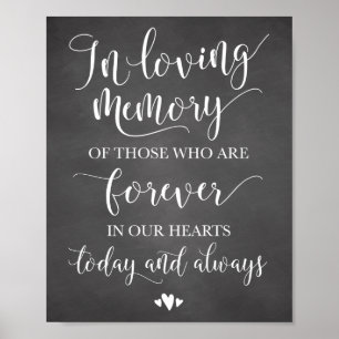 In Loving Memory Remembrance Wedding Ceremony Sign