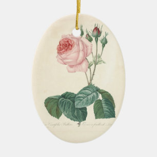 In Loving Memory Rose 1 Custom Photo Memorial Ceramic Tree Decoration