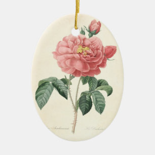 In Loving Memory Rose 2 Custom Photo Memorial Ceramic Tree Decoration