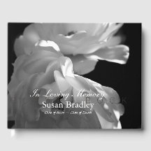 In Loving Memory Roses Funeral Guest Book