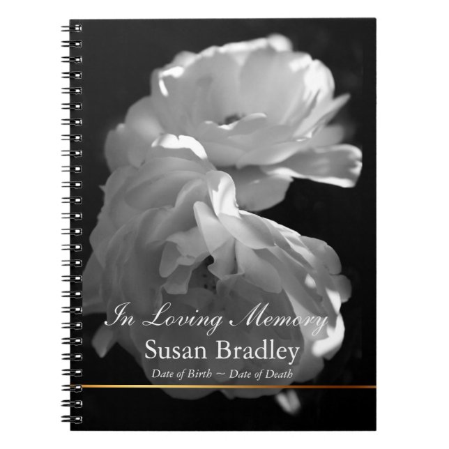 In Loving Memory Roses Funeral Guest Book 1 (Front)