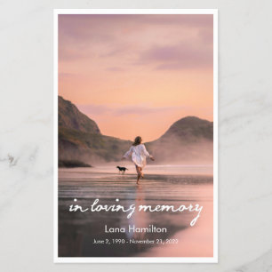 In Loving Memory Script Program Budget Flyer