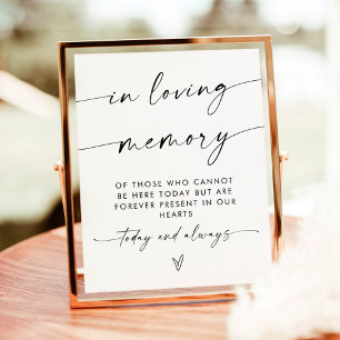 In Loving Memory Sign   Forever in Our Hearts
