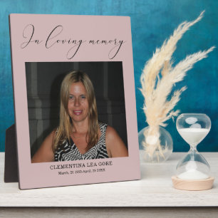 In loving memory sign Tabletop Plaque with Easel