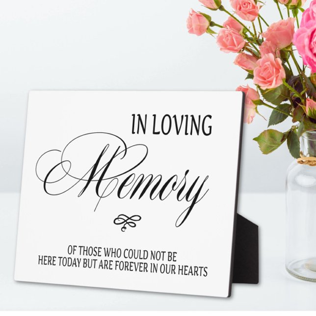 In Loving Memory sign Tabletop Plaque with Easel (Creator Uploaded)