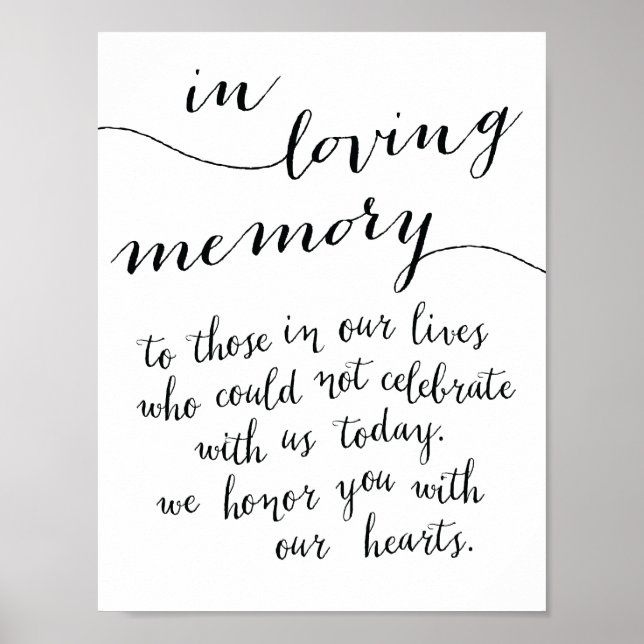 In loving memory sign - to those in our lives (Front)