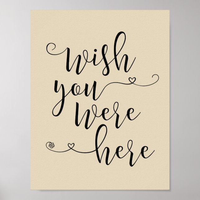 In loving memory sign - wish you were here (v2) (Front)