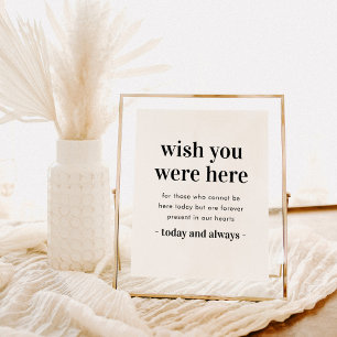 In Loving Memory Sign   Wish You Were Here Wedding