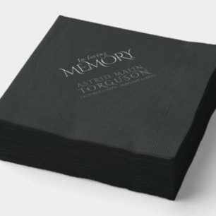 In loving memory simple dove custom wake foil napkins