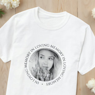 In Loving Memory Simple Modern Custom Photo T-Shirt