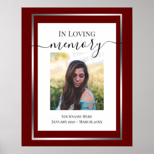 In Loving Memory Simple Photo Poster