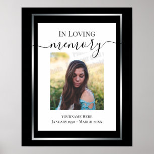 In Loving Memory Simple Photo Poster