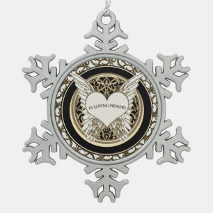 In Loving Memory Snowflake Pewter Christmas Ornament