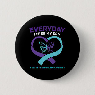 In Loving Memory Son Suicide Prevention Awareness 6 Cm Round Badge