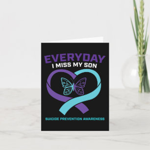 In Loving Memory Son Suicide Prevention Awareness Card