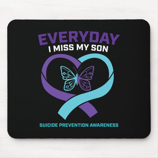 In Loving Memory Son Suicide Prevention Awareness  Mouse Mat (Front)
