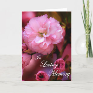 In Loving Memory Spring Pink Cherry Blossoms Card