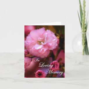 In Loving Memory Spring Pink Cherry Blossoms Card