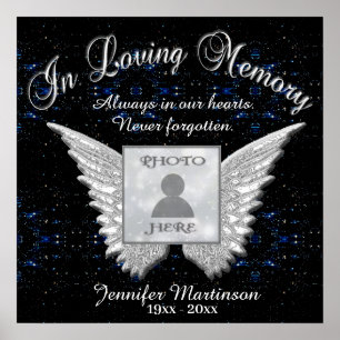 In Loving Memory Star Photo Yard Sign