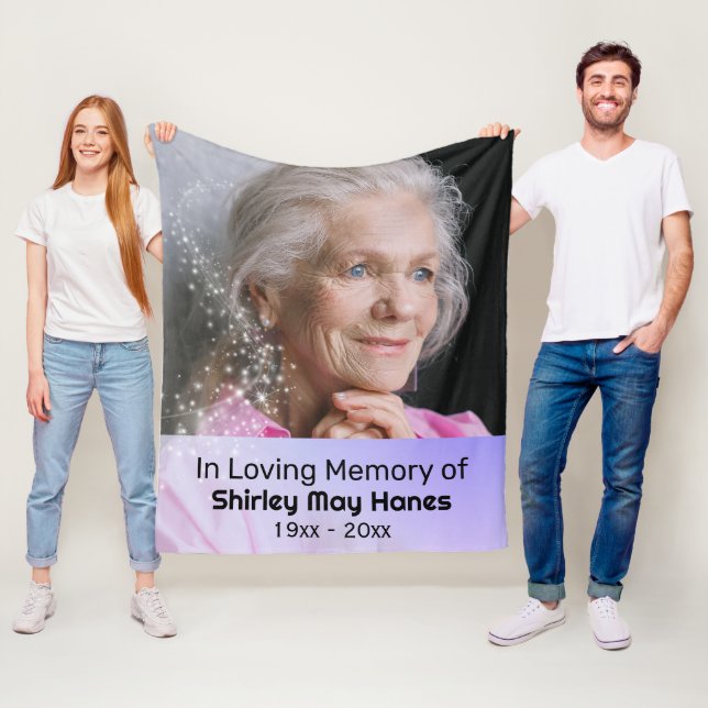 In Loving Memory Stardust Memorial Photo Blanket (In Situ)