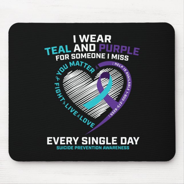 In Loving Memory Suicide Prevention Awareness  Mouse Mat (Front)