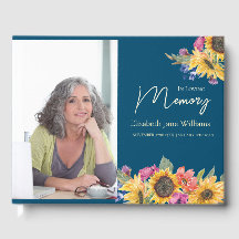 In Loving Memory Sunflower 1 Photo  Guest Book