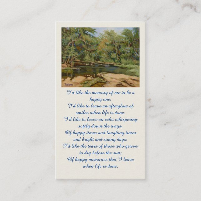 In Loving Memory Sympathy Card (Front)