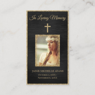 In Loving Memory Sympathy Funeral Prayer Card