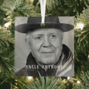 In Loving Memory Uncle minimal Photo Ornament