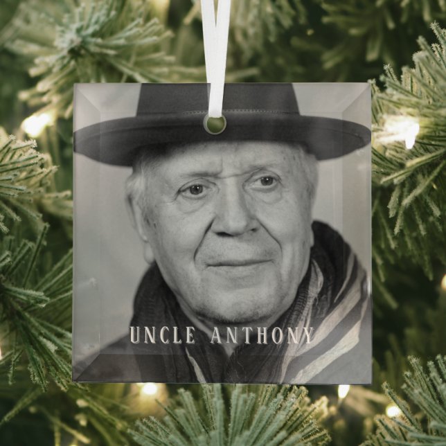In Loving Memory Uncle minimal Photo Ornament (Insitu)