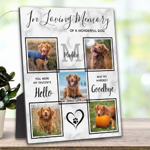 In Loving Memory Unique 5 Photo Pet Memorial Plaque