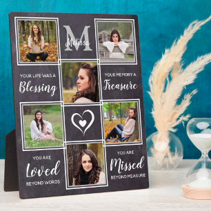 In Loving Memory Unique Photo Collage Memorial Plaque