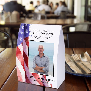 In Loving Memory US Flag Funeral Memorial