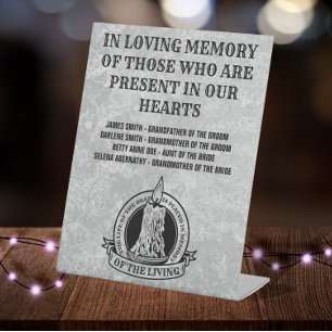 In Loving Memory Vintage, Gothic Memorial Pedestal Sign