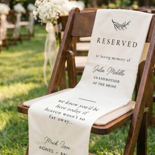 In Loving Memory Wedding Decor We Saved Your Seat Short Table Runner