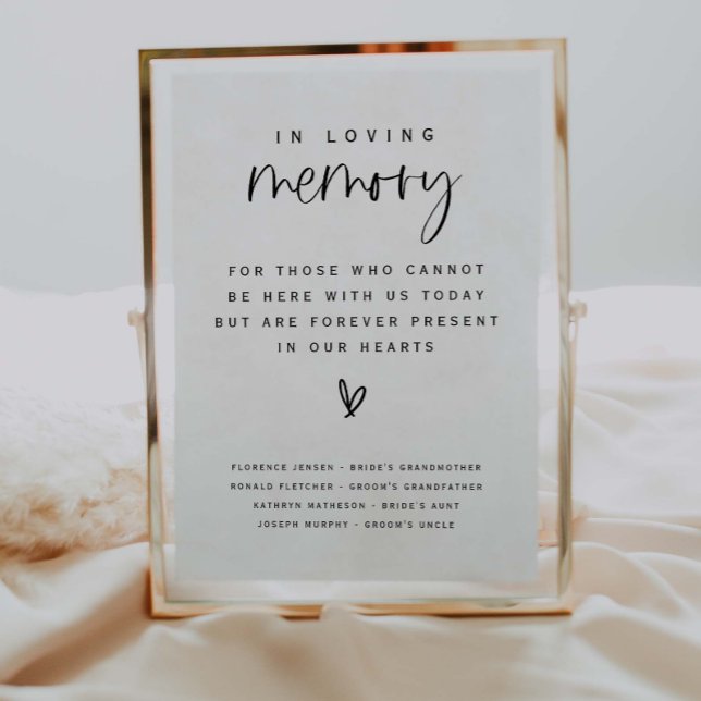 In Loving Memory Wedding Family Memorial Sign E100 (Creator Uploaded)