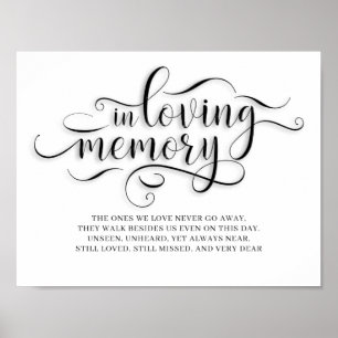 In Loving Memory Wedding Memorial Sign