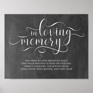 In Loving Memory Wedding Memorial Sign