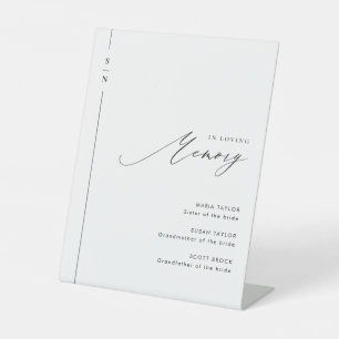 In Loving Memory Wedding Memorial Table Sign