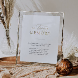 In loving memory wedding memorial table sign