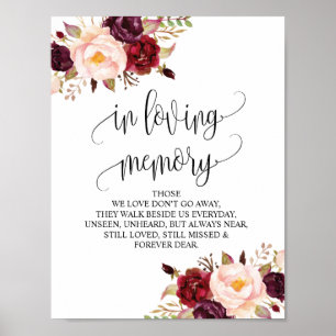 In loving memory Wedding Memorial Table Sign v10