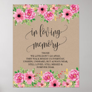 In loving memory Wedding Memorial Table Sign v12