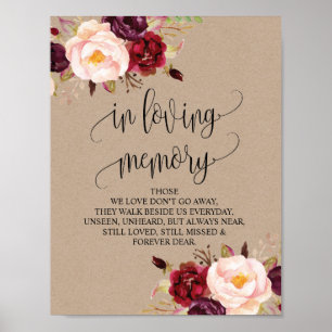 In loving memory Wedding Memorial Table Sign v12