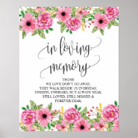 In loving memory Wedding Memorial Table Sign v12