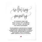 In loving memory Wedding Memorial Table Sign v2